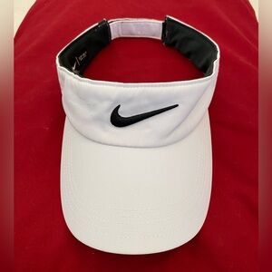 Nike White with Black Logo Dri-FIT Visor